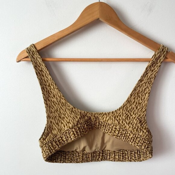 Aerie SET Jacquard Scrunchie Scoop Bikini Top + Cheeky Bottom Size M/L - Picture 4 of 10